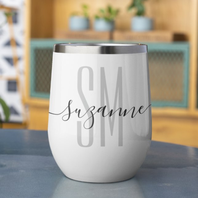 Elegante Nombre simple de monograma personalizado (Subido por el creador)