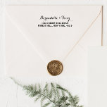 Elegante Nombre y Dirección Personalizado Sello de<br><div class="desc">Elegante Sello de Arte de Madera con Nombre y Dirección Personalizados.</div>