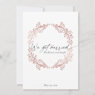 Elegante, Nos Casamos Boda Invitación Rosa