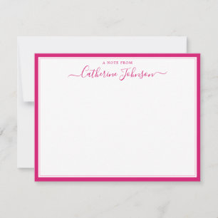 Elegante Nota De Caligrafía De Guión De Magenta Pi