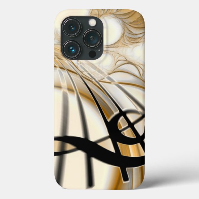 Elegante Nota Musical Funda para iPhone 13 Pro (Reverso )
