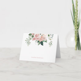 Elegante Nota Personalizada De Flora Rosa