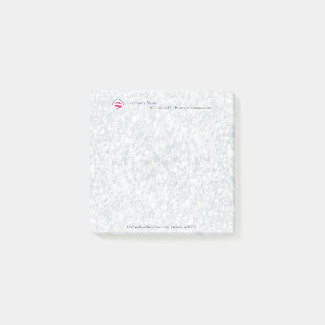 Elegante Notas Promocionales Post-It - Fizzy Water (Anverso)