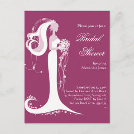 Elegante Novia Bridal Shower Party Invitación 3