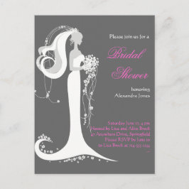 Elegante Novia Bridal Shower Party Invitación 4