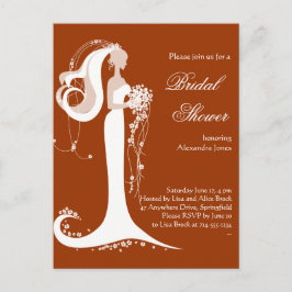 Elegante Novia Bridal Shower Party Invitación 5
