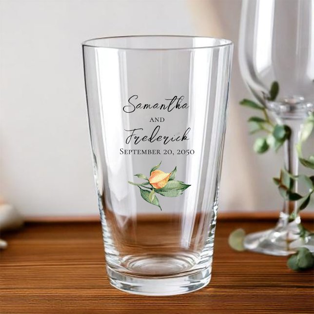 Elegante novia casera y novio personalizado (Custom wedding wine glass)