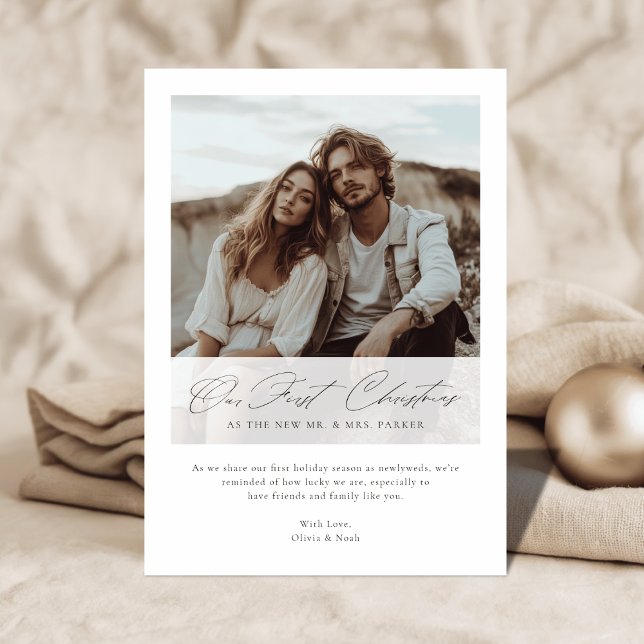 Elegante Nuestra Primera Navidad Romántica Foto Ta (Subido por el creador)