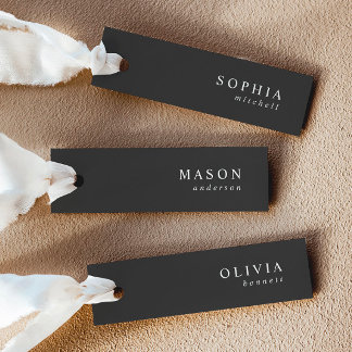 Elegante Num Boda Nombrar Tarjetas Lugar