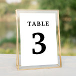 Elegante número de mesa Boda blanco<br><div class="desc">Elegante número de mesas bodas blancas. Personalice el número y agregue tantas tablas como necesite. Para obtener más productos a juego,  asegúrese de consultar nuestras colecciones.</div>