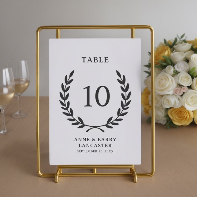 Elegante número de mesa de Boda de la corona de la (Subido por el creador)