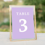 Elegante número de mesa de Boda de Lavanda<br><div class="desc">Elegante número de mesa de boda de lavanda. Personalice el número y agregue tantas tablas como necesite. Para obtener más productos a juego,  asegúrese de consultar nuestras colecciones.</div>