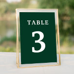 Elegante número de mesa de Boda verde esmeralda<br><div class="desc">Elegante número de mesas de boda verde esmeralda. Personalice el número y agregue tantas tablas como necesite. Para obtener más productos a juego,  asegúrese de consultar nuestras colecciones.</div>
