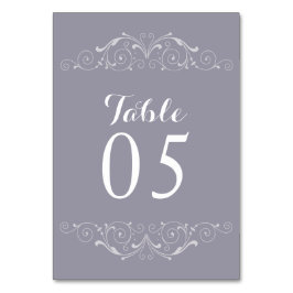 Elegante número de mesa de bodas de cosecha