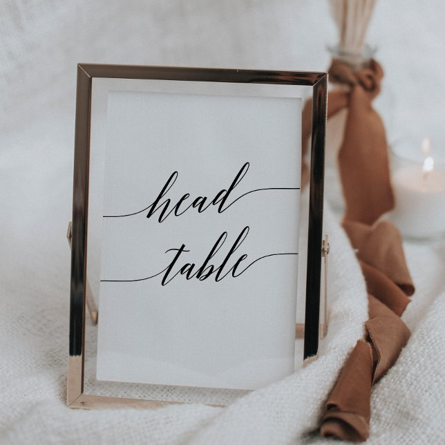 Elegante número de mesa de la cabeza de caligrafía (Subido por el creador)