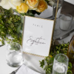 Elegante número de tabla de caligrafía de presupue<br><div class="desc">El diseño presenta un tipo de letra manuscrito y un diseño minimalista moderno. Diseñado para coordinar con para la colección de invitaciones a bodas "ESSENTIALS". Para cambiar detalles, haga clic en "Personalizar". Ver el enlace de la colección en esta página para ver todos los elementos coincidentes de este hermoso diseño...</div>