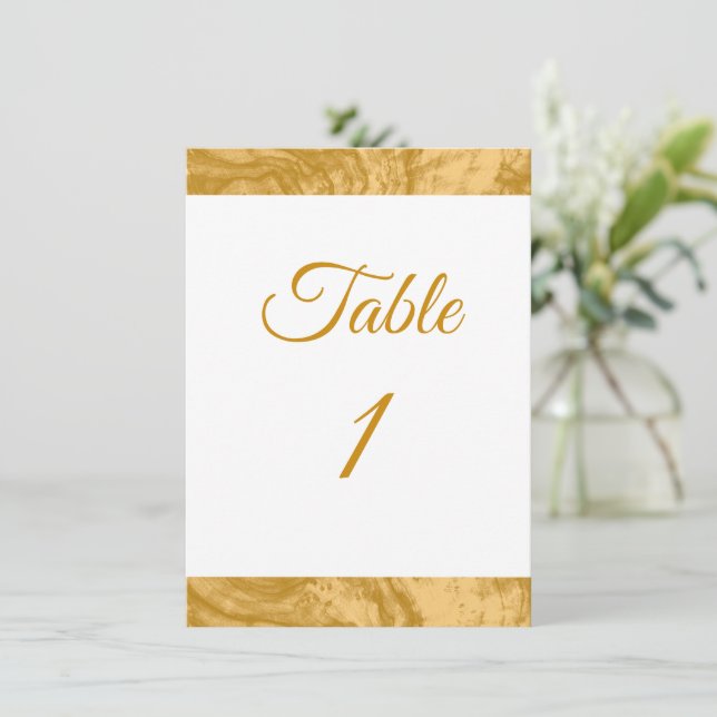 Elegante número de tabla de casamiento personaliza (Anverso de pie)