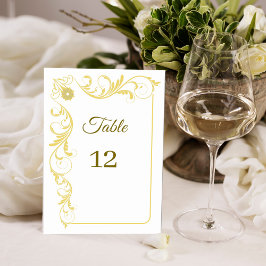 Elegante número de tarjeta de mesa victoriana