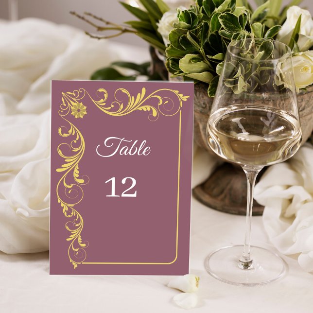 Elegante número de tarjeta de mesa victoriana (Subido por el creador)