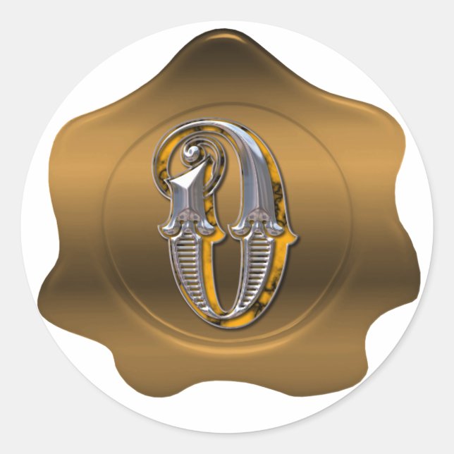 Elegante O Monograma Aspecto De Sello De Cera De B (Anverso)