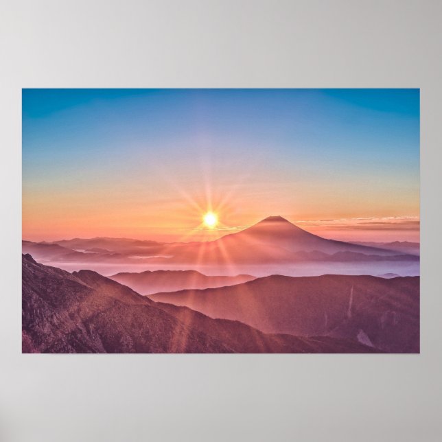 Elegante obra de arte de las montañas Sunshine | P (Frente)