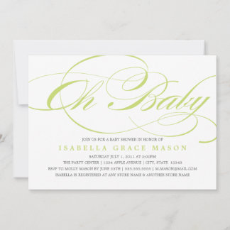 Elegante Oh bebé| Invitación de Baby Shower