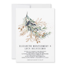 Elegante olivar | Invitación botánica boho