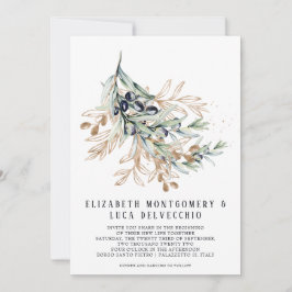 Elegante olivar | Invitación botánica boho