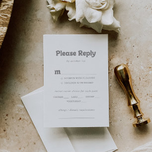 Elegante opción de menú de boda formal minimalista