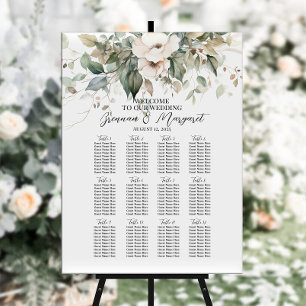 Elegante organigrama boda de asientos