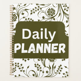 Elegante Organizador Diario de Hoja de Olivo