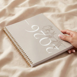 Elegante Organizador Floral de Boceto Dibujado a M