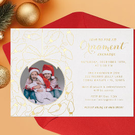 Elegante Ornament Exchange Invite de vacaciones