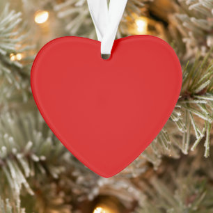 Elegante ornamento acrílico del corazón rojo para 