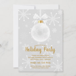 Elegante ornamento copos de nieve invitaciones de 