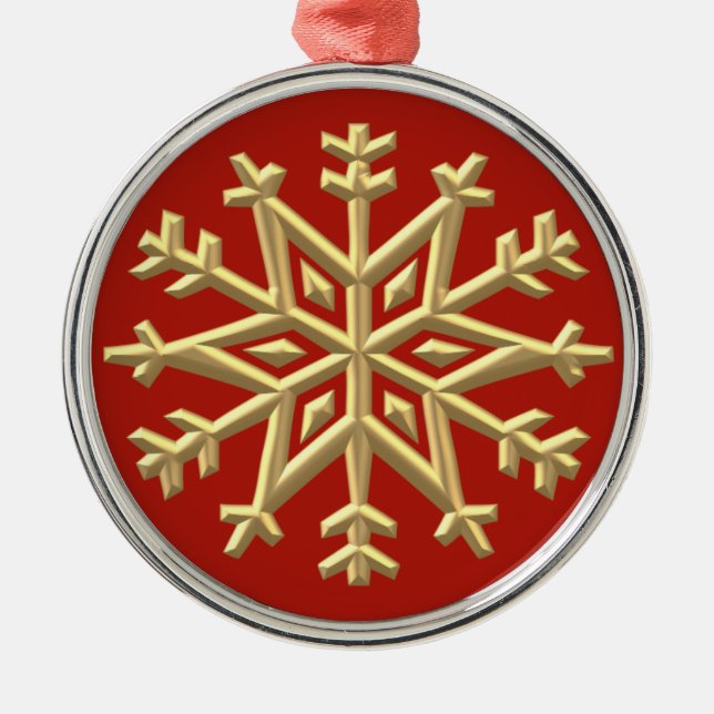 Elegante ornamento de copo de nieve (Frente)