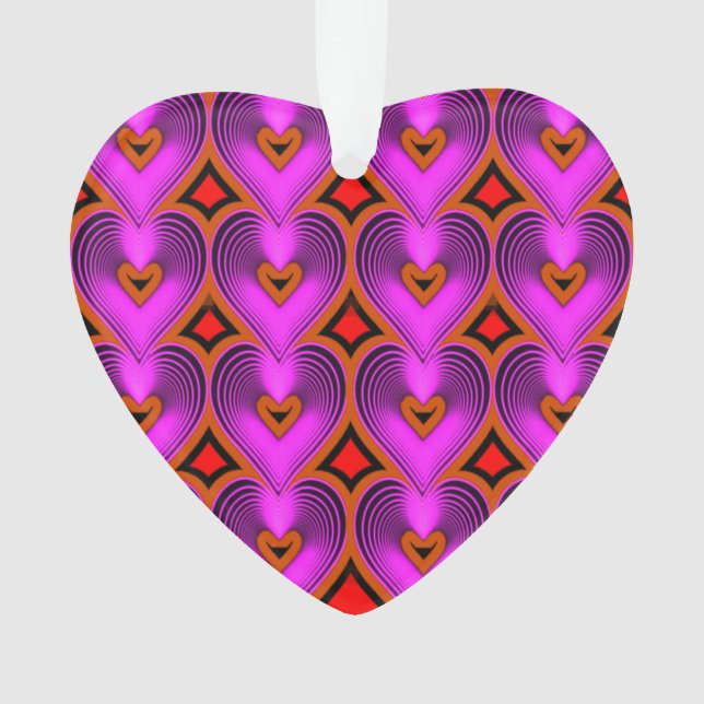 Elegante ornamento de corazón acrílico - Perfecto  (Anverso)