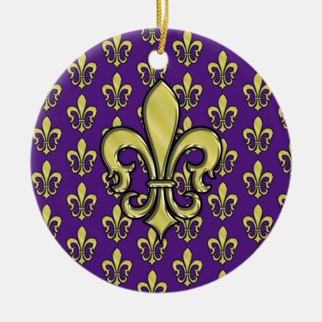 Elegante ornamento de diseño Fleur de Lis (Frente)