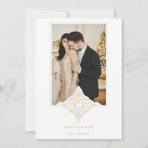 Elegante ornamento de encaje Efecto Felices vacaci