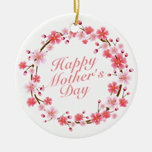 Elegante Ornamento de flores del Día de la Madre