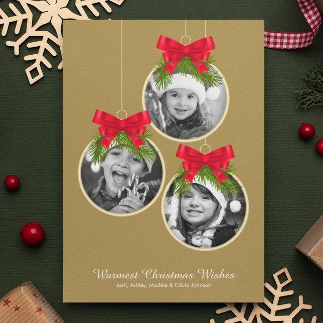 Elegante Ornamento de Navidad Tres Foto (Subido por el creador)