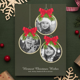 Elegante Ornamento de Navidad Tres Foto