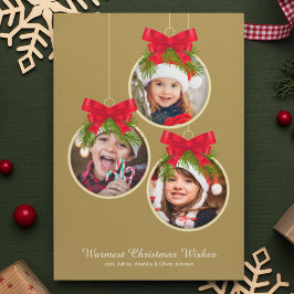 Elegante Ornamento de Navidad Tres Foto