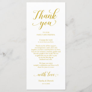 Elegante Oro Amarillo, Lugar Ajuste Tarjeta de agr