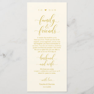 Elegante Oro Amarillo, Lugar Ajuste Tarjeta de agr