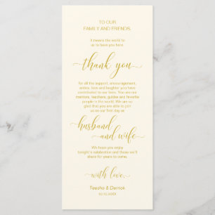 Elegante Oro Amarillo, Lugar Ajuste Tarjeta de agr