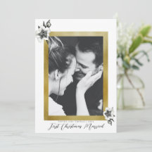 Elegante Oro Blanco Primera Navidad Marcado Foto