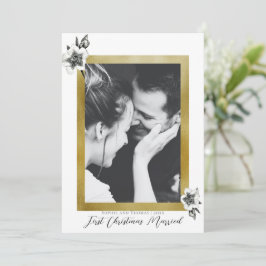 Elegante Oro Blanco Primera Navidad Marcado Foto