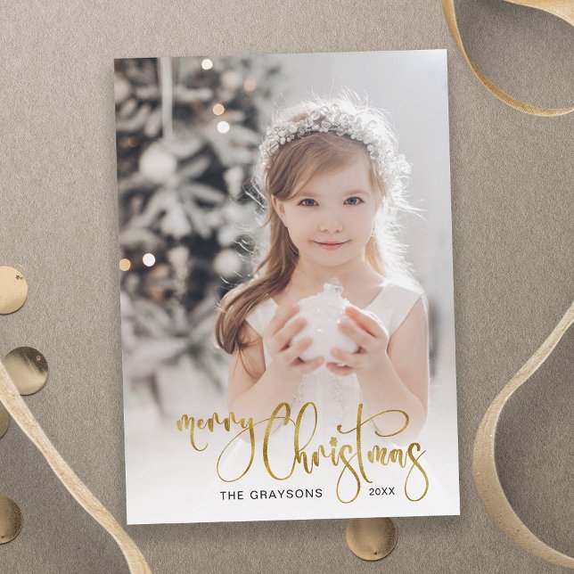 Elegante Oro Feliz Navidad Fotografía (Subido por el creador)