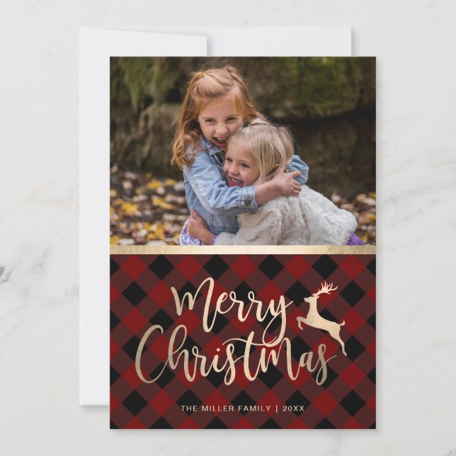 Elegante Oro Feliz Navidad Personalizado de Placa  (Anverso)